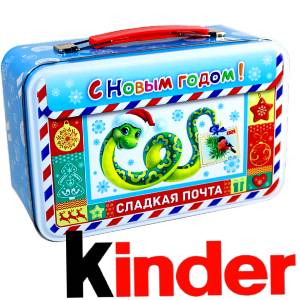 Сладкий подарок на Новый Год в картонной упаковке весом 430 грамм по цене 2136 руб в Петрозаводске