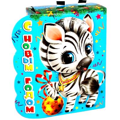 Детский подарок на Новый Год в картонной упаковке весом 430 грамм