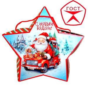 Детский подарок на Новый Год в жестяной упаковке весом 950 грамм по цене 1182 руб в Петрозаводске